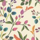 Tapet med mønster blomster pink orange blå - legesygt blomsterlook - Ikke-vævet tapet