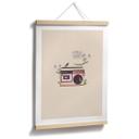 Póster Retro Radio floral - Frida Floral Studio