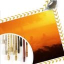 Poster - Cerfs au coucher de soleil