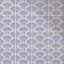 Azulejos Adhesivos Arcos geométricos con motivos florales en azul - lote de 12