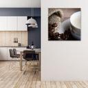 Canvasbillede, kaffebønner og kop
