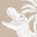 Dinosaurer i den vilde jungle Fototapet - Brun - Kikki Belle