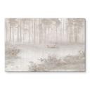 Wanddecoratie bos bij meer in beige mist - Ms Tiff - Alu-Dibond