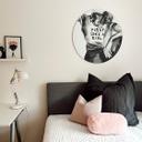 Tableau sur alu-Dibond rond Verbaan - Fight like a Girl