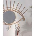 Wandspiegel Goldenes Auge mit Haken - Metall, Goldoptik - 60x42x5 cm