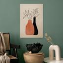 Cuadro de madera en negro y naranja - Kubistika