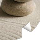 Wellness Fototapet Sten i sand 2 - Rund - vliesetapet/selvklæbende non-woven tapet