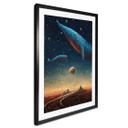Póster Heine - Dos ballenas en el espacio - Astro Crucero