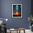 Póster Heine - Hacia el espacio - Lanzamiento de cohetes - Astro Crucero