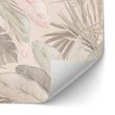 Selvklæbende stænkplade til køkken med tropiske blade i pastelfarvet jungle - Bloomery Decor