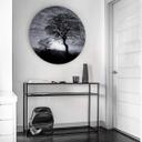 Wandcirkel Alu-Dibond Black and White Sunset