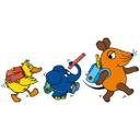 Muursticker De Muis op weg naar School