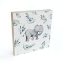 Træ dekoration blok Sød babyelefant mellem boho-grene - UN Designs