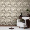 Papel pintado estampado leopardo beige negro marrón - estampado animal - Papel pintado no tejido moderno