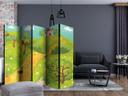 Screen room divider - En sti til et magisk slot , 5-delt - 225x172 cm