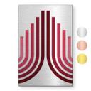 Geborsteld Alu-Dibond met goud-, zilver- & kopereffect - Grafische retro bogen - Costa