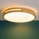 LED Deckenleuchte Viola, braun, Ø 39 cm, Holz Innenleuchte