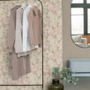 Blomstret tapet pæoner pink beige - Ikke-vævet tapet i akvarelstil - vintage