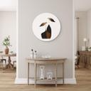 Tableau en alu-Dibond Kubistika - Bouquet scandinave - Rond