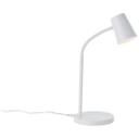 Tischleuchte Jannik, weiß, 26 x 14,2 cm, Nachttischlampe, dimmbar