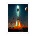Póster Heine - Hacia el espacio - Lanzamiento de cohetes - Astro Crucero
