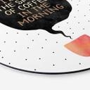 Tableau sur alu-Dibond rond Fredriksson - I love the smell of coffe
