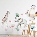 Sticker mural Kvilis - Amis des animaux dans la jungle (12 parties)