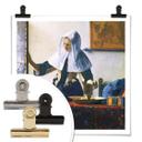 Póster Vermeer - Mujer joven con jarra de agua en la ventana - cuadrado