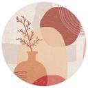 Fototapet - Rundt Demir - Boho illustration af en plante - vliesetapet/selvklæbende non-woven tapet