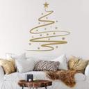 Wallsticker Linjekunst til juletræer