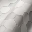 A.S. Creation 3D grafisk tapet i hvid og grå non-woven tapet med honeycomb mønster