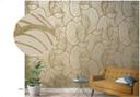 Abstrakt bladmønster tapet Beige, Blomster 2,70 x 1,59 m