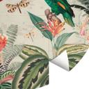 Tapet cirkel Eksotisk jungle med papegøjer - UN Designs - vliesetapet/selvklæbende non-woven tapet
