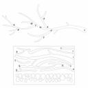 Vægdekoration gren med blade | Naturlig dekoration - MDF natur