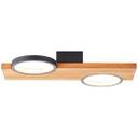 Deckenleuchte Elena, braun, 40x25 cm, Holz LED-Deckenleuchte, dimmbar