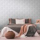 Papel pintado con motivos florales blanco rosa - papel pintado con flores y hojas