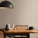 Papel pintado no tejido paneles de madera Papel pintado 3D aspecto madera paneles de pared beige moderno
