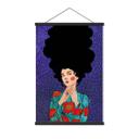 Póster de tela Mujer con vestido de amapolas - Hülya