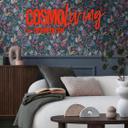 COSMOPOLITAN tapet blade design blå rød - moderne Ikke-vævet designer tapet