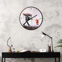 Wanduhr aus Glas - Banksy - Coloured rain Ø30 cm