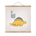 Tekstil plakat Dino Be Kind - Stegosaurus - Tunaboylu