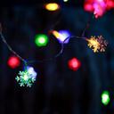 LED Lichterkette Schneeflocke mehrfarbig