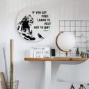 Wandcirkel Banksy - If you get Tired…