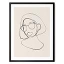 Póster NKTN - Line Art - Mujer con gafas