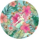 Tapetcirkel Selvklæbende non-woven tapet - Ariel Ocean Flowers - 125 x 125 cm