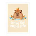 Plakat med ordsprog Sjov Capybara - Capy Life Saying
