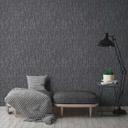 Non-woven tapet i textil look silver black - textiltapet med design 