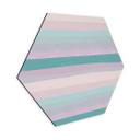 Hexagon Dibond Uplusmestudio - Coloured Stripes