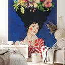 Fotobehang Vrouw met bloemen in het haar - Hülya