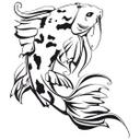 Japansk Koi fisk wallsticker